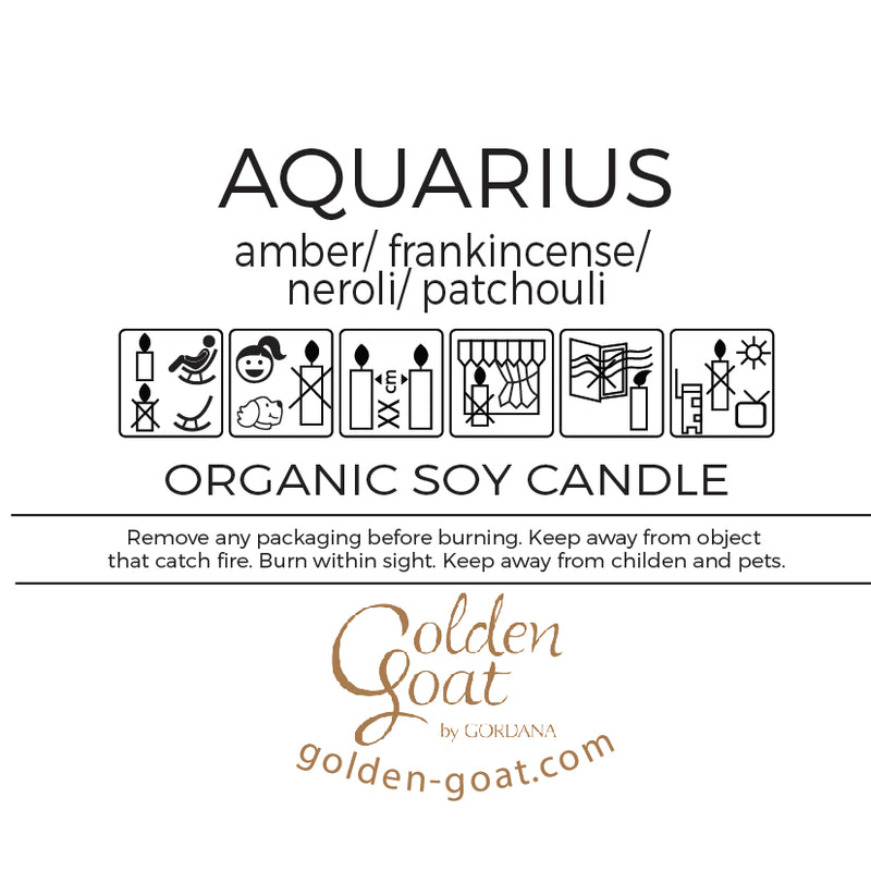 AQUARIUS organic scented candles