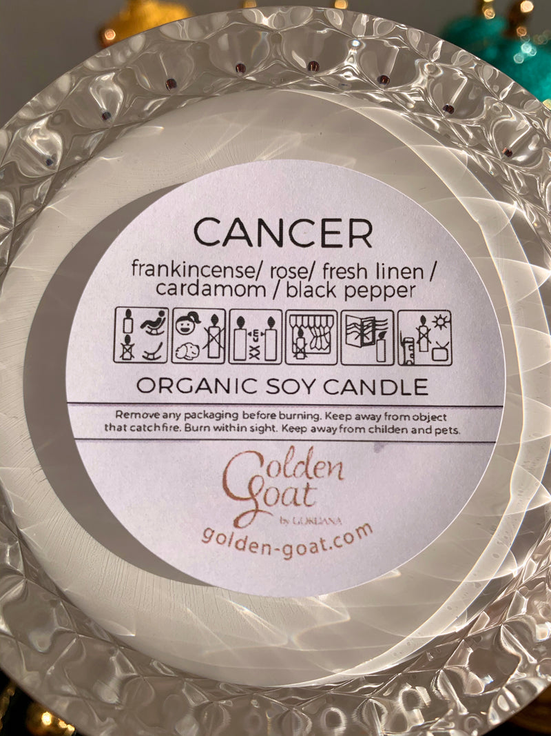 CANCER organic scented candles