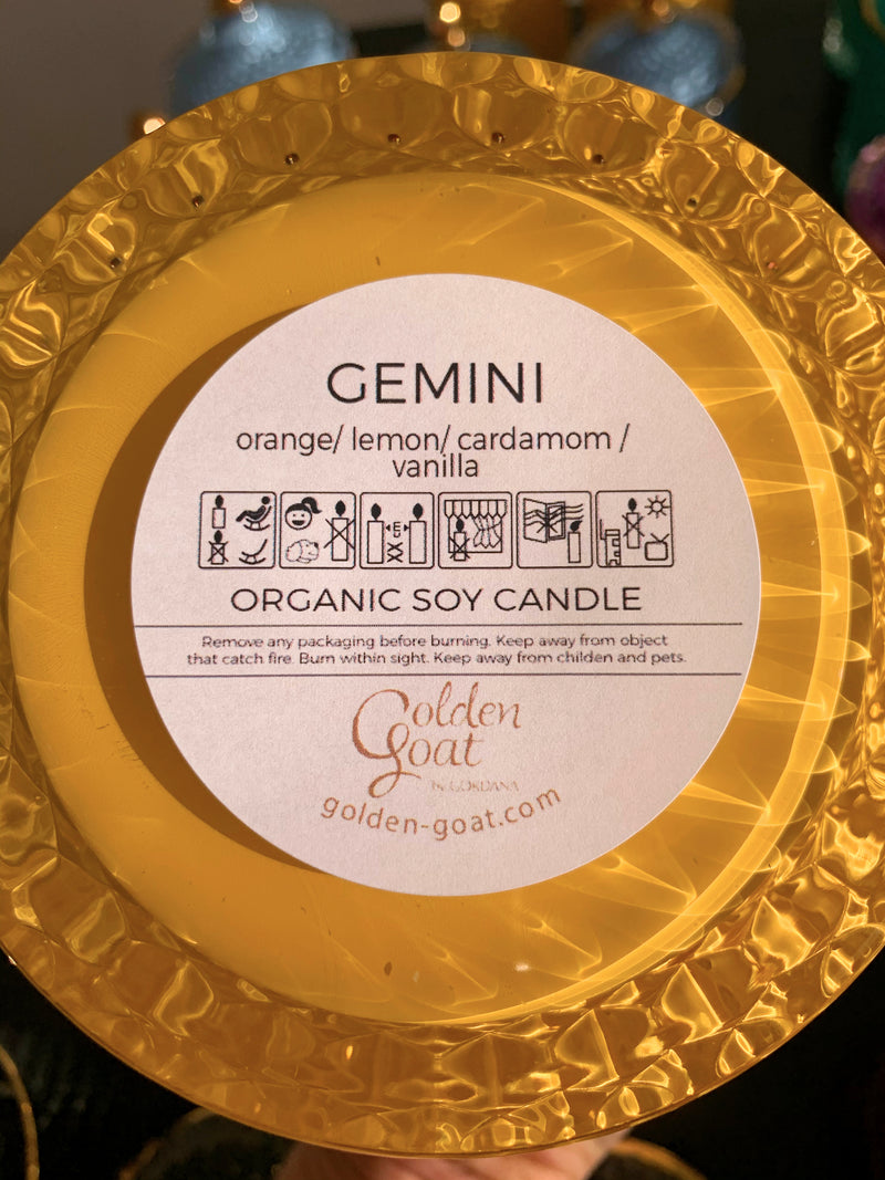 GEMINI organic scented candles