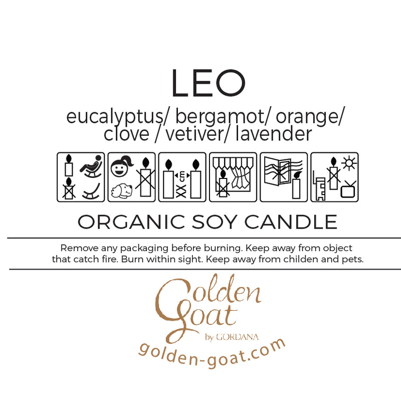 LEO organic scented candles