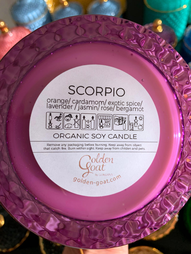 SCORPIO organic scented candles