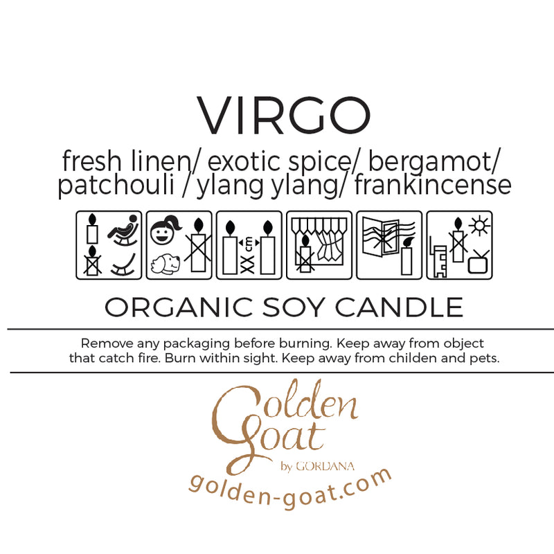 VIRGO organic scented candles